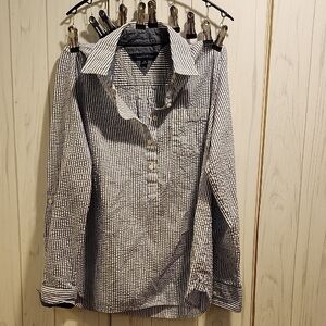 Tommy Hilfiger Navy and White Checkered Shirt